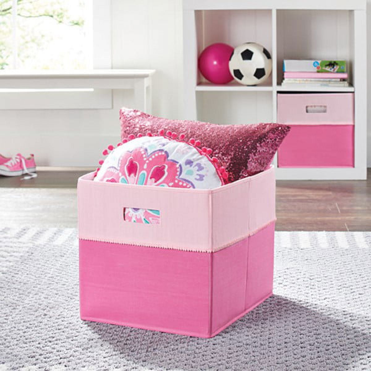 Better Homes & Gardens Fabric Cube Storage Bins (12.75" x 12.75"), Set
