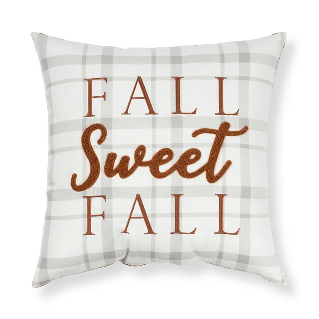 Better Homes & Gardens Fall Sweet Fall Outdoor Throw Pillow, 20" x 20