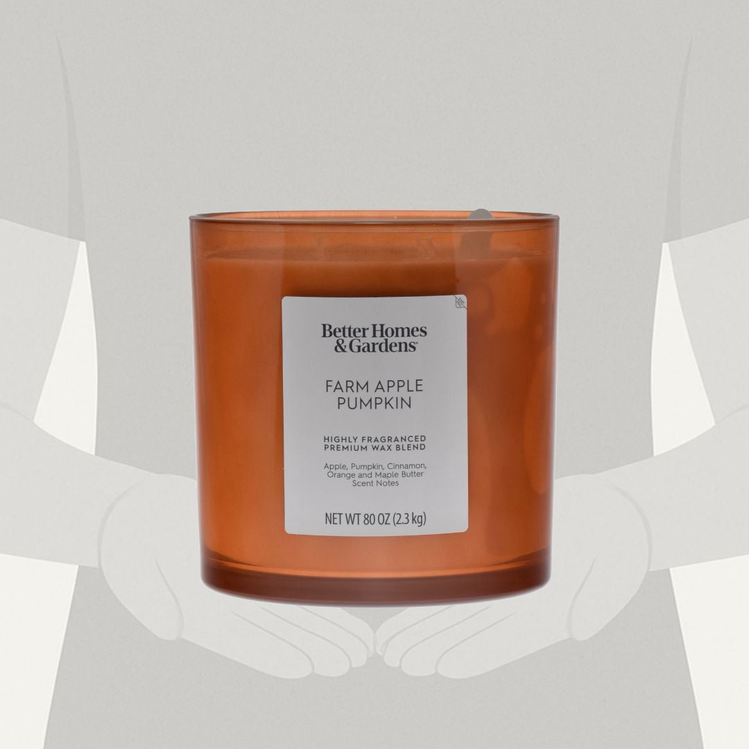 Better Homes & Gardens Farm Apple Pumpkin Scented 4-Wick 80oz (2.26 kg) Large Oversized Jar Candle