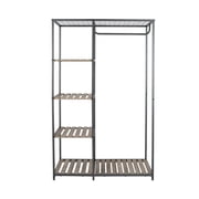 Better Homes & Gardens Farmhouse Gray Wood and Metal Garment Clothes Rack