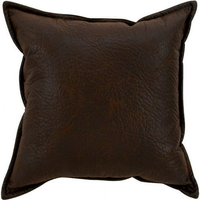Better Homes & Gardens Faux Leather Pillow, Brown