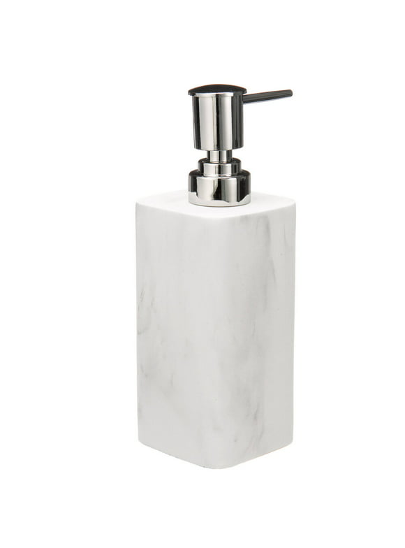 Better Homes & Gardens Faux Marble Resin Soap Pump, White
