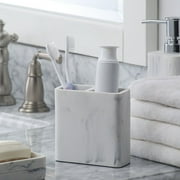 Better Homes & Gardens Faux Marble Toothbrush Holder, White