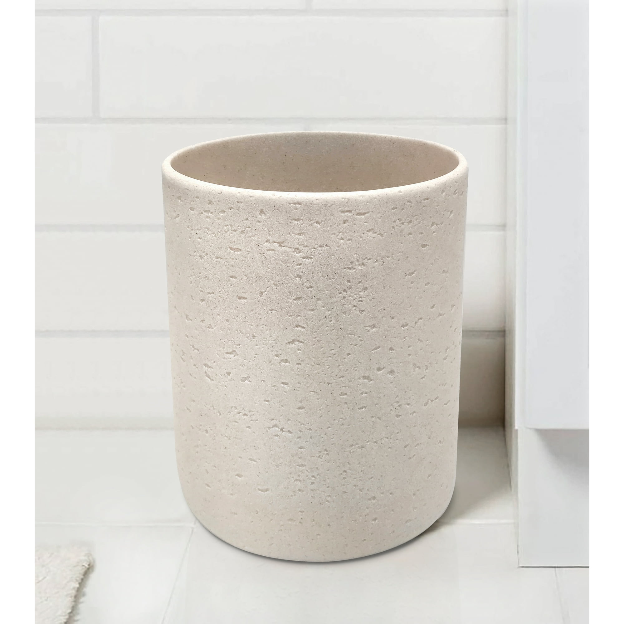 Better Homes & Gardens Faux Stone Bathroom Trash Can