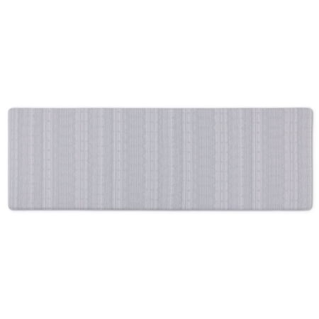 Better Homes & Gardens Fayette Stripe Kitchen Mat, Silver, 20"W x 60"L, 1 Piece