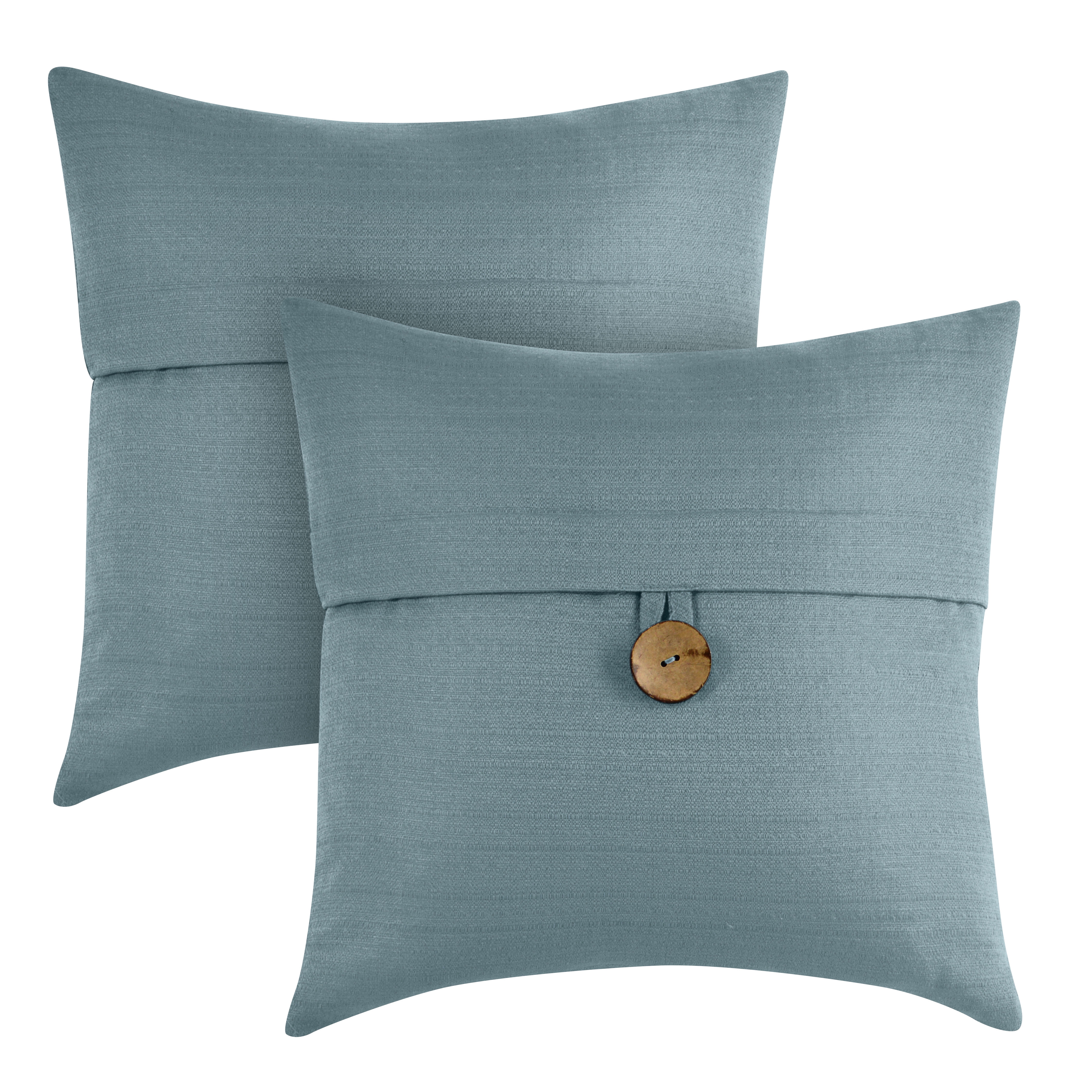 LR Home Aspen 20-in x 20-in Gray Cotton Indoor Decorative Pillow Polyester | PILLO07849MCH1818