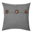thumbnail image 1 of Better Homes & Gardens Feather Filled Three Button Decorative Throw Pillow, 20" x 20", Slate, 1 of 3