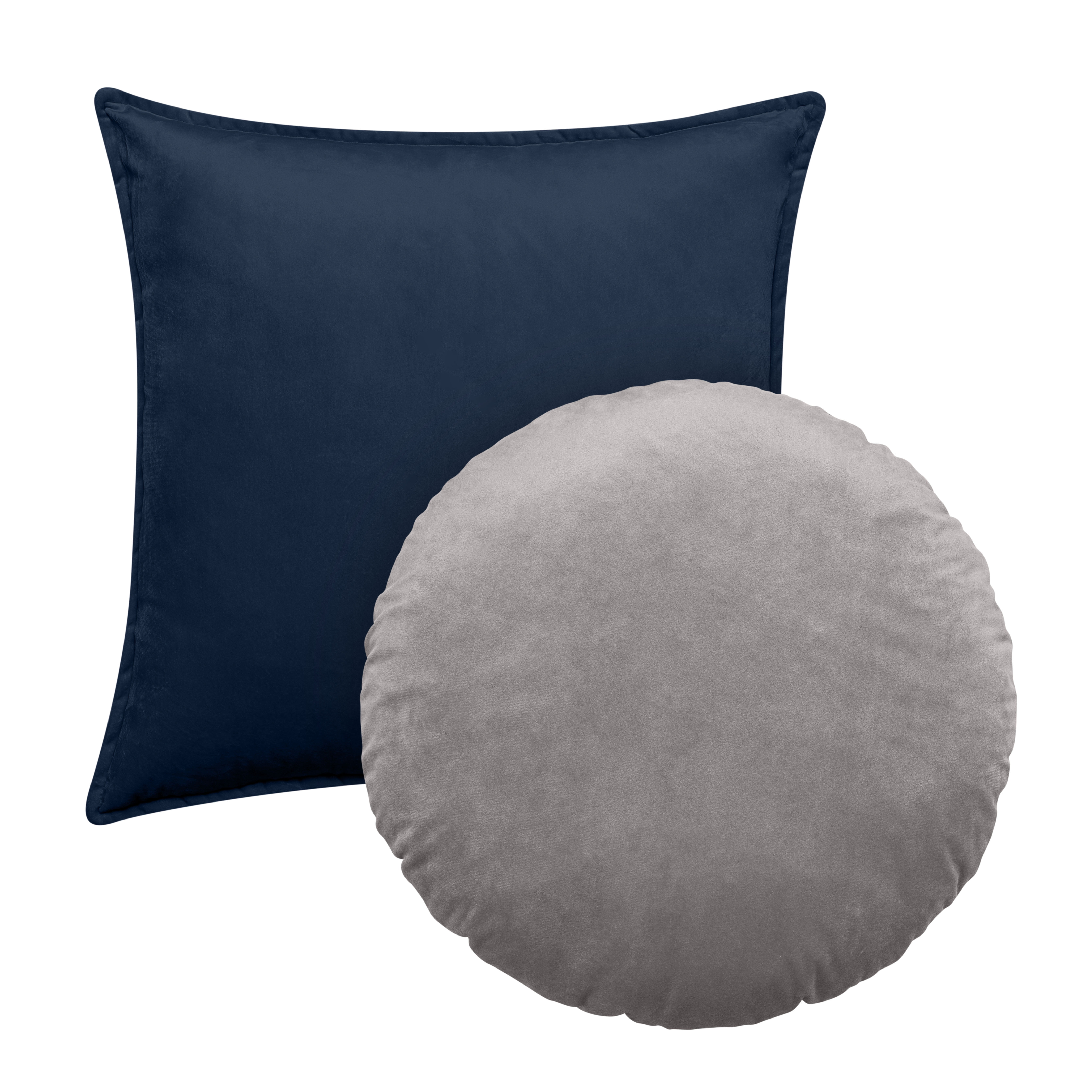 Cozy Quarters Inc Purple Velvet Feather and Down Filled Throw Pillows (Set of 2)