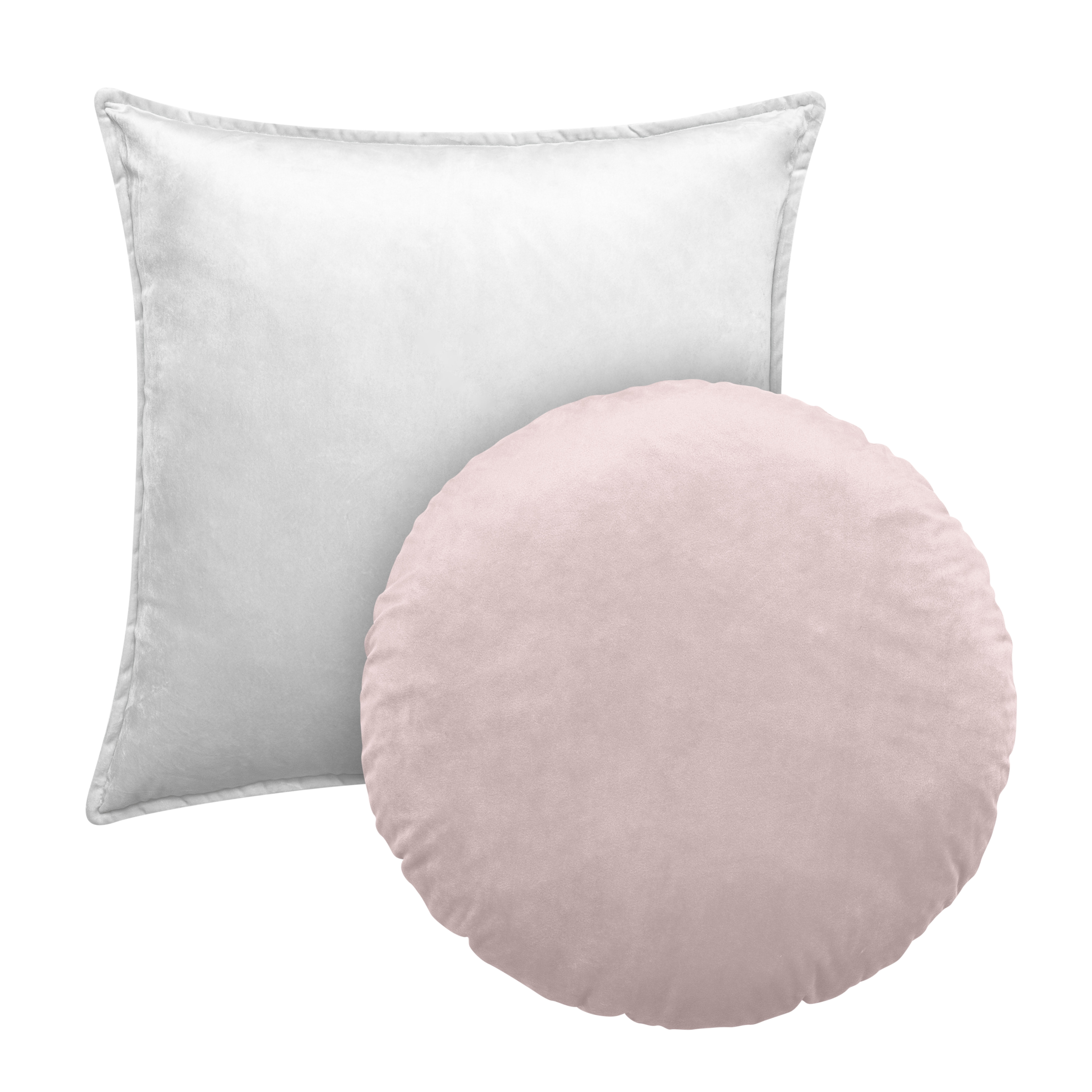 2 Pieces of Cozy Velvet Square Decorative Double face Throw Pillow