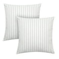 thumbnail image 1 of Better Homes & Gardens Feather Filled Woven Dashed Stripe Decorative Throw Pillows, 20"x20", Taupe, 2 Pack, 1 of 4