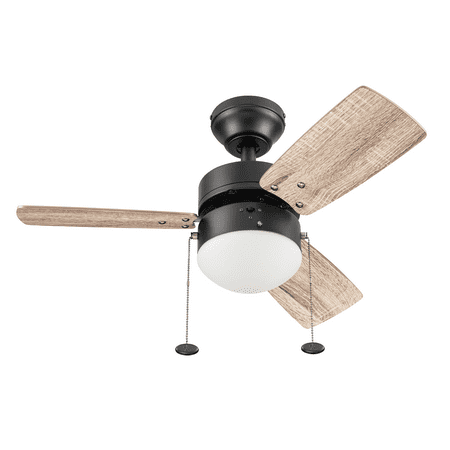 Better Homes & Gardens Finney 30" Bronze Indoor Ceiling Fan with Light, 3 Blades, Pull Chains & Reverse Airflow