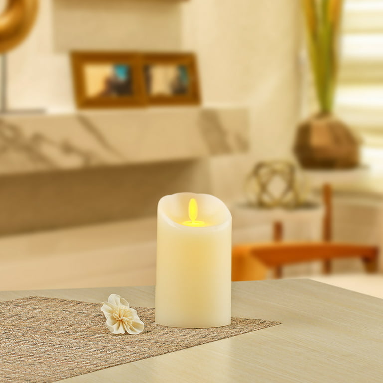 Bliv ved Investere Citron Better Homes & Gardens Flameless LED Motion Flame Pillar Candle, 3x5",  Ivory - Walmart.com