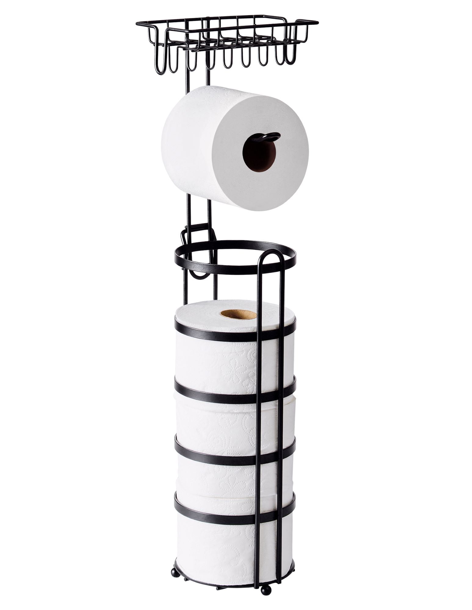 Better Homes & Gardens Flatwire Free-Standing Toilet Paper Reserve with Holder