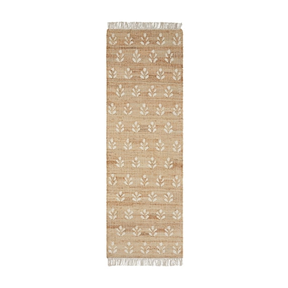 Better Homes & Gardens Floral Jute 2.5' x 7' Runner Rug by Dave & Jenny Marrs