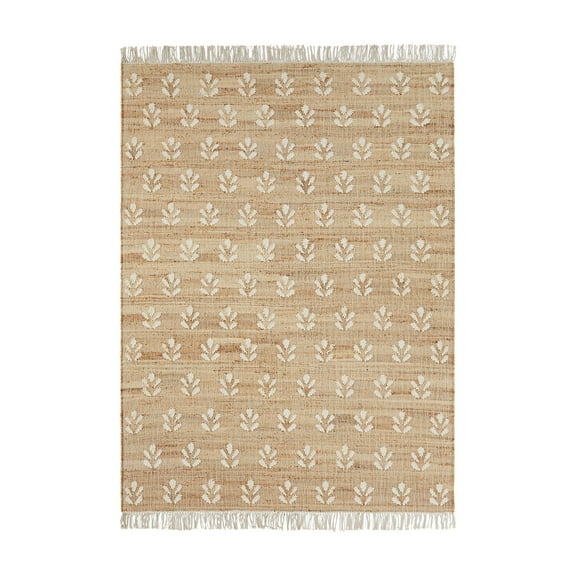 Better Homes & Gardens Floral Jute Motif Rug, 5' x 7'