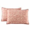 thumbnail image 1 of Better Homes & Gardens Floral Matelassé Pillow Shams, Standard, Pink Rose, 2 Pack, 1 of 5