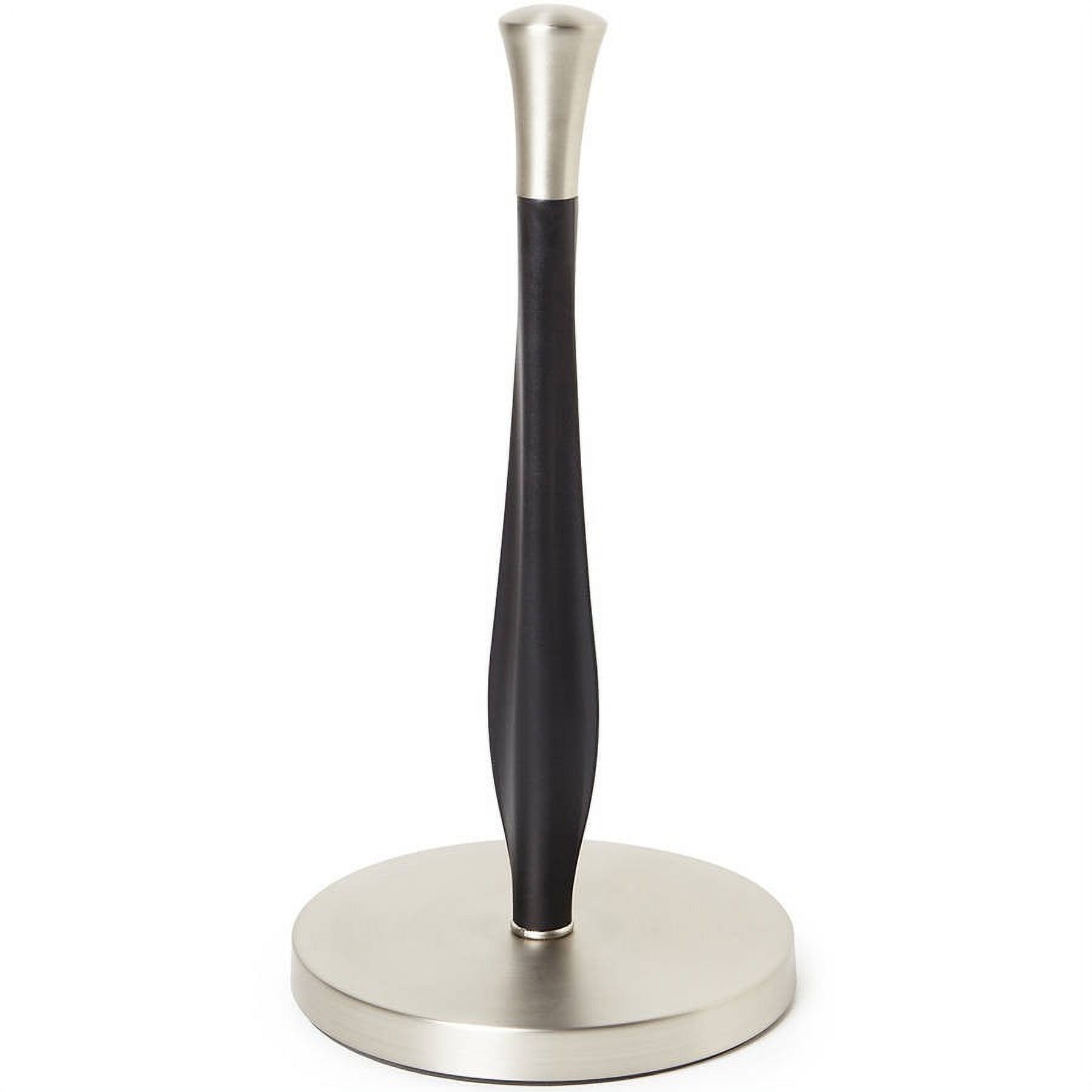 Better Homes & Gardens Free-Standing Paper Towel Holder with Weighted Non-Slip Base, 14 Inch, Nickel - image 1 of 7