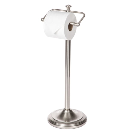 Better Homes & Gardens Free-Standing Toilet Paper Holders, Satin Nickel Finish