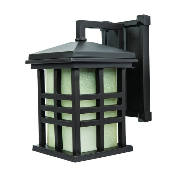Better Homes & Gardens Frosted Wall Mount Lantern, Oil-Rubbed Bronze Finish