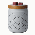 thumbnail interactive-video image 1 of Better Homes & Gardens Quilted Grey Ceramic Electric Plug-In Wax Melt Warmer, Scent Warmer, 1 of 13