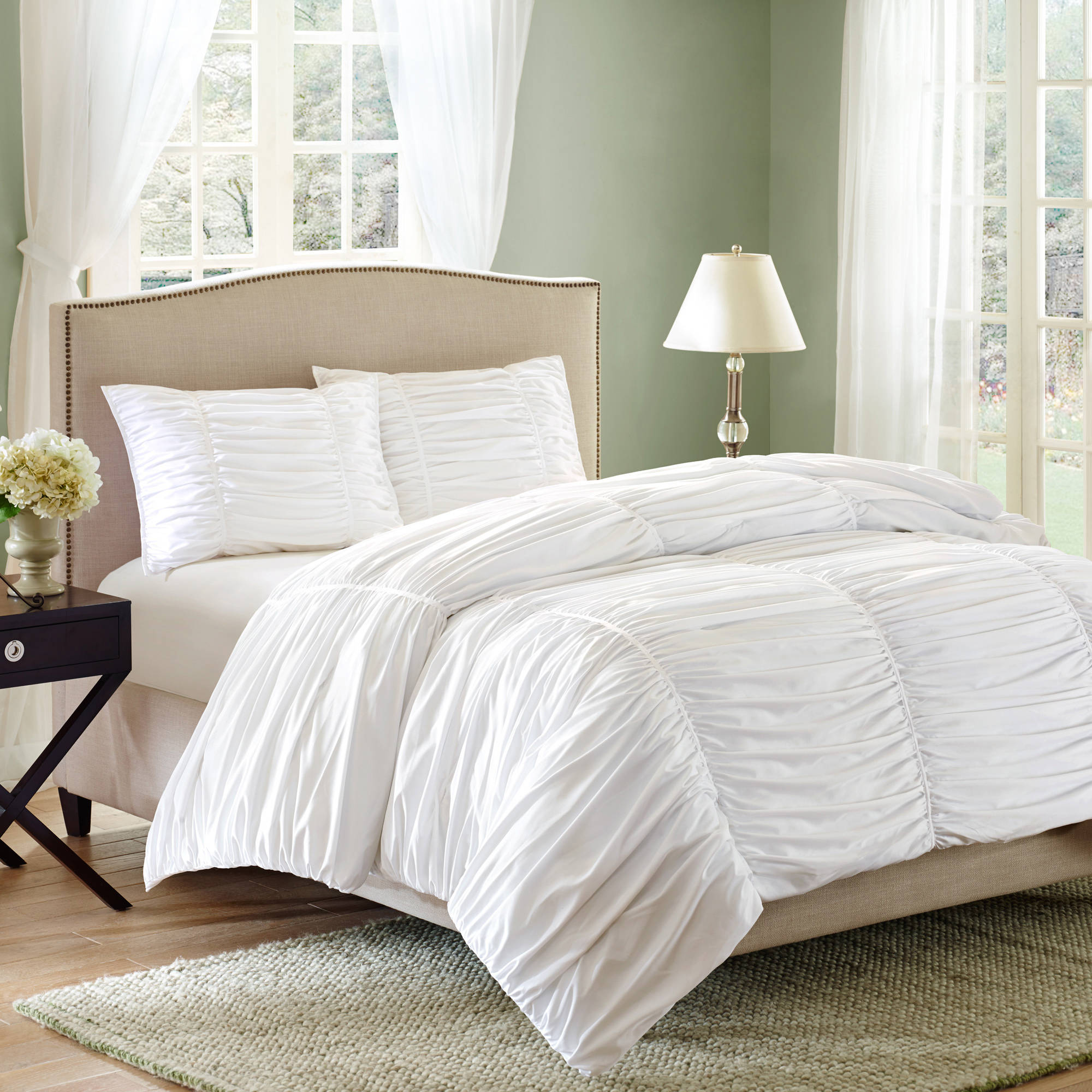 Better Homes & Gardens Full or Queen Ruching Comforter Set, 3 Piece - image 1 of 3