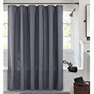 Better Homes & Gardens Gathered Stripe Fabric Shower Curtain, 1 Each - image 1 of 2