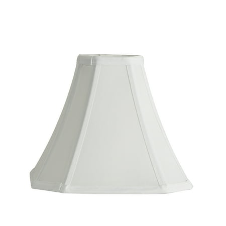 Better Homes & Gardens Geneva Cut Corner Fabric Bell Accent Lamp Shade, White