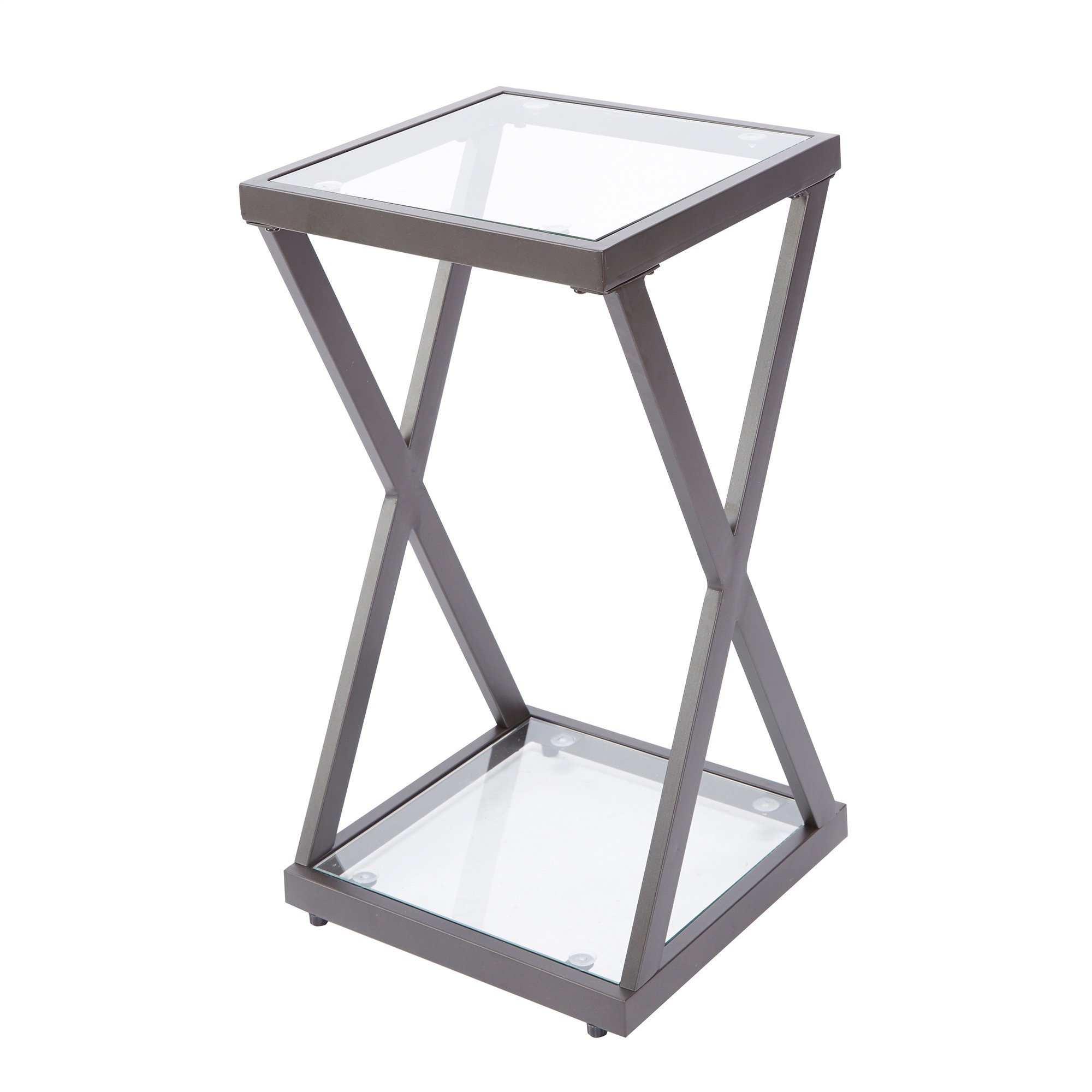 Better Homes & Gardens Geneva Metal XSide Accent Table, Black Finish