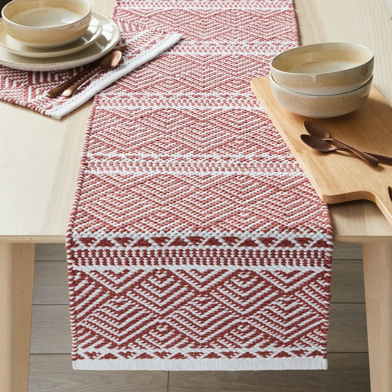 table runner 立涌華唐草　帯リメイク Woven Raffia Table Runner - Ocean Springs Mercantile