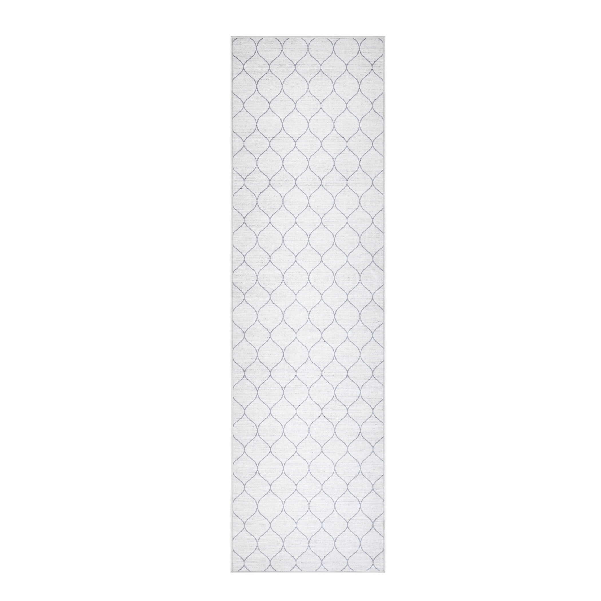 Better Homes & Gardens Geometric Indoor Runner Rug, Machine Washable, Ivory, 2'x7'