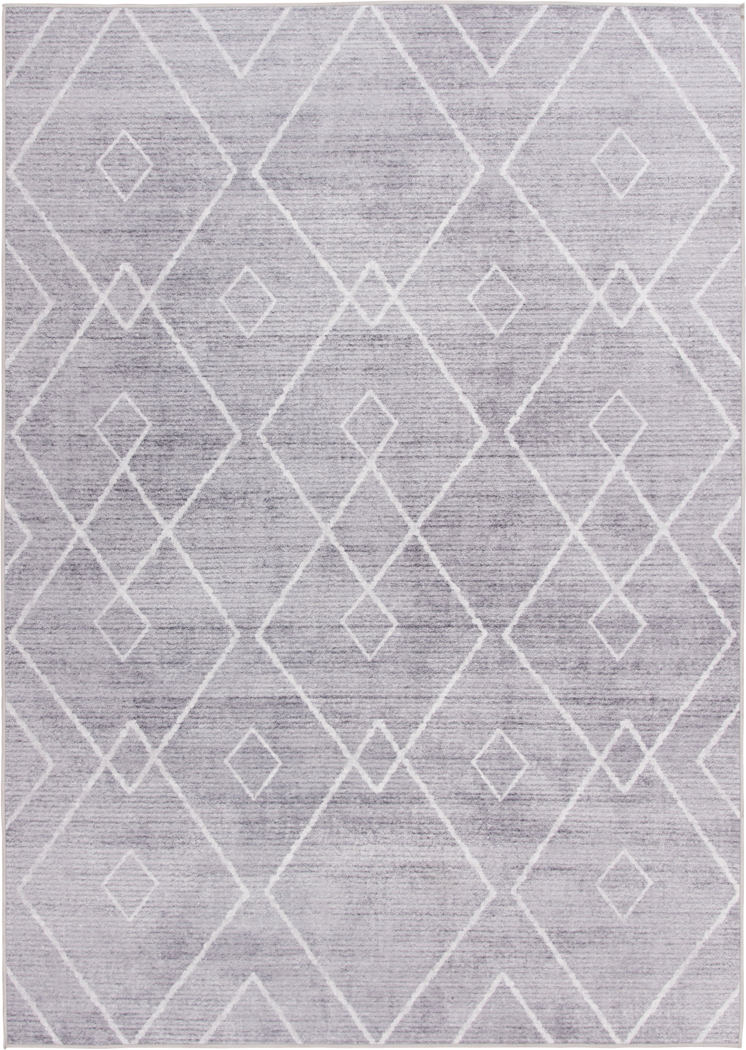 Better Homes & Gardens Geometric Machine Washable Area Rug, Gray, 7'2"x9'10"
