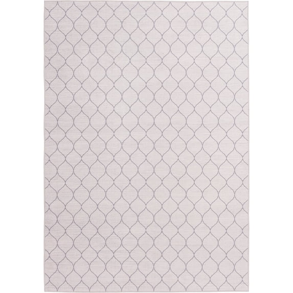 Better Homes & Gardens Geometric Machine Washable Indoor Area Rug, Ivory, 5'x7'