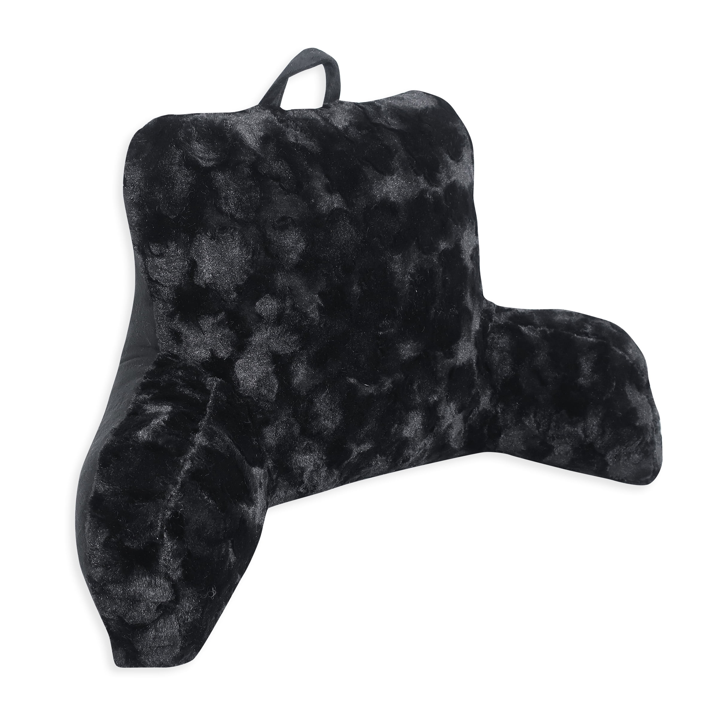 Better Homes & Gardens Faux Fur Backrest Pillow, Black