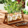 Better Homes & Gardens Glass and Wood Propagation Station Set, 11.3 in L x 4.3 in W x 5.5 in H