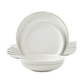 thumbnail image 1 of Better Homes & Gardens Gold Frost 12 Piece Stoneware Dinnerware Set, 1 of 5