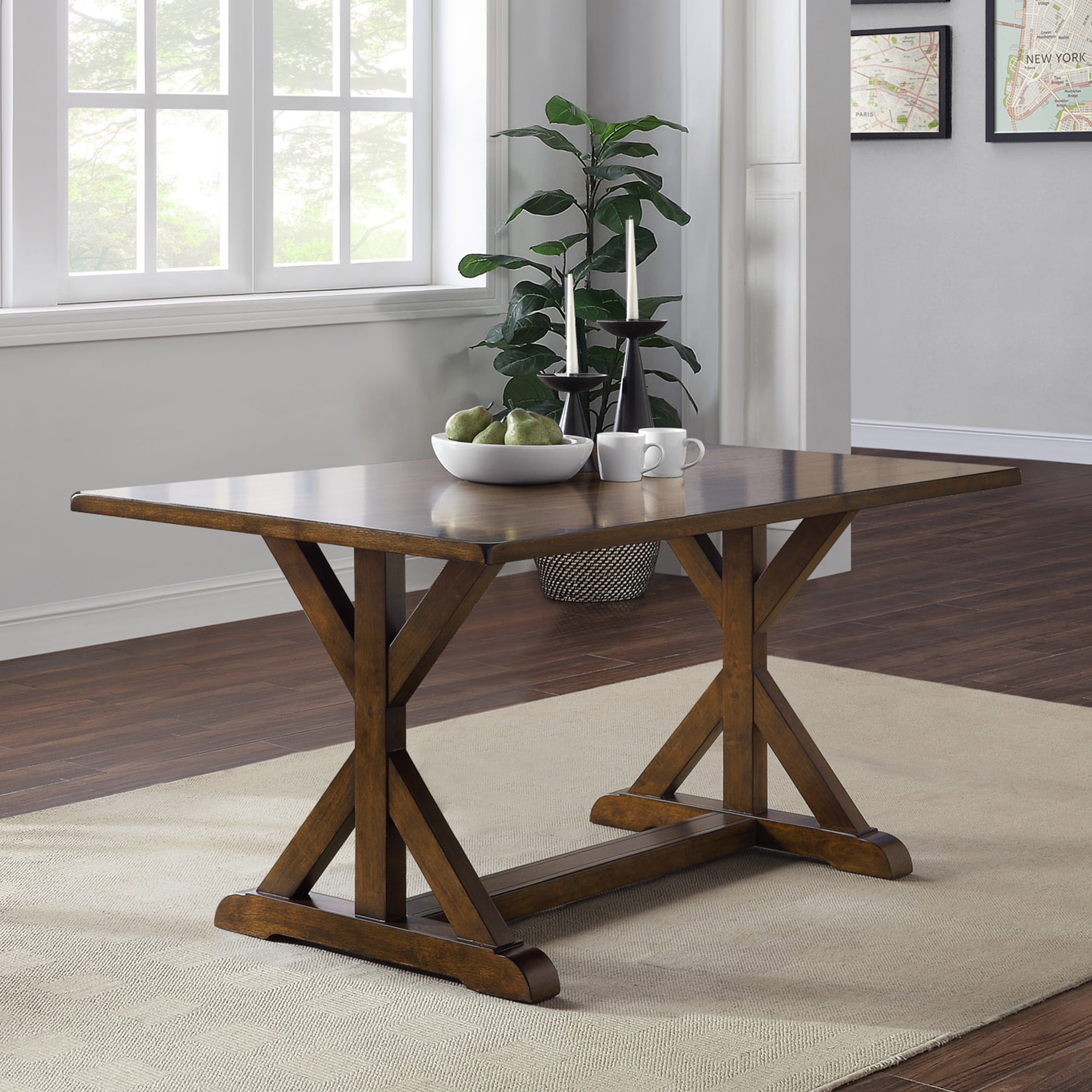 Better Homes Gardens Granary Modern Farmhouse Dining Table Dark