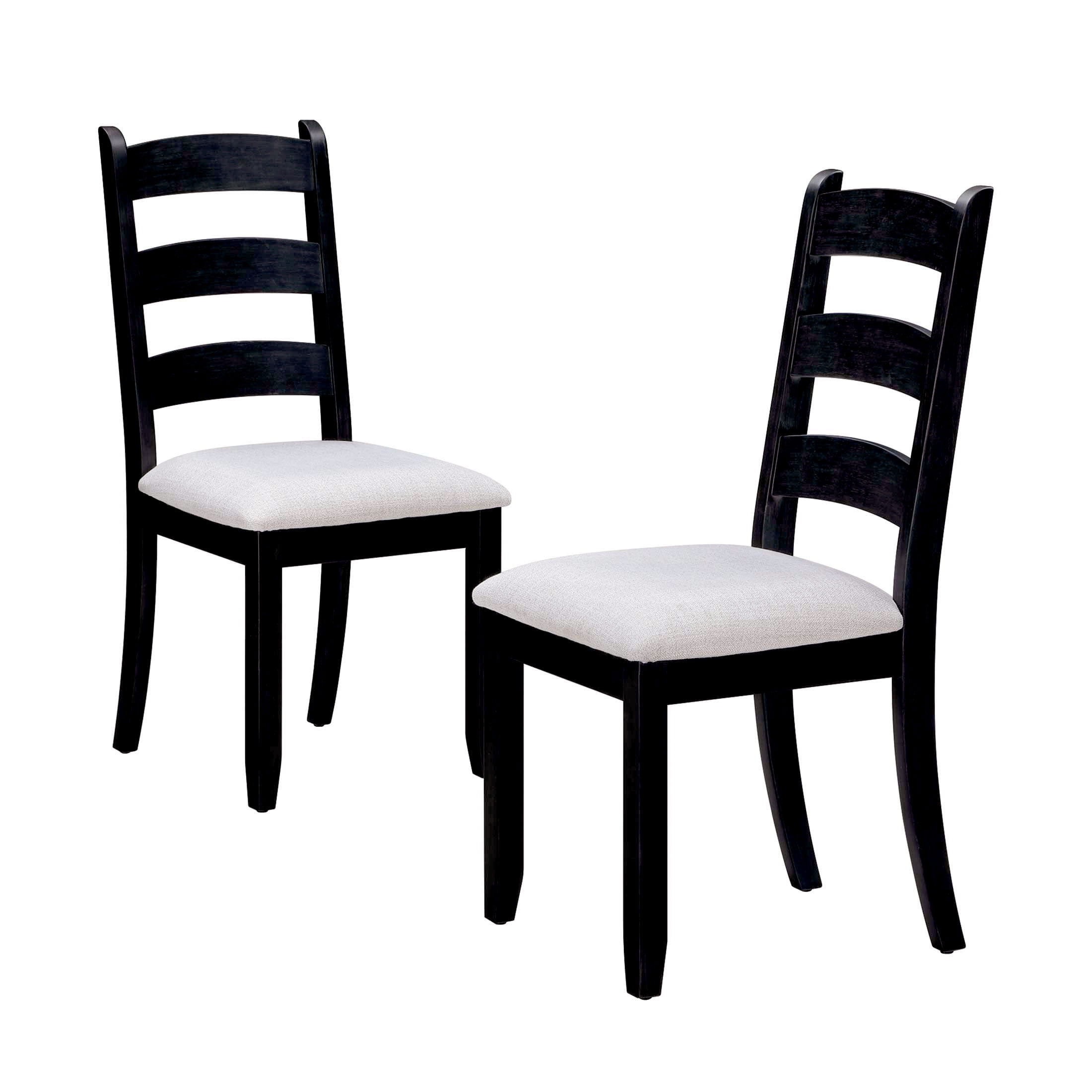 Better Homes & Gardens Granary Modern Farmhouse Ladderback Dining Chairs, Set of 2, Charcoal