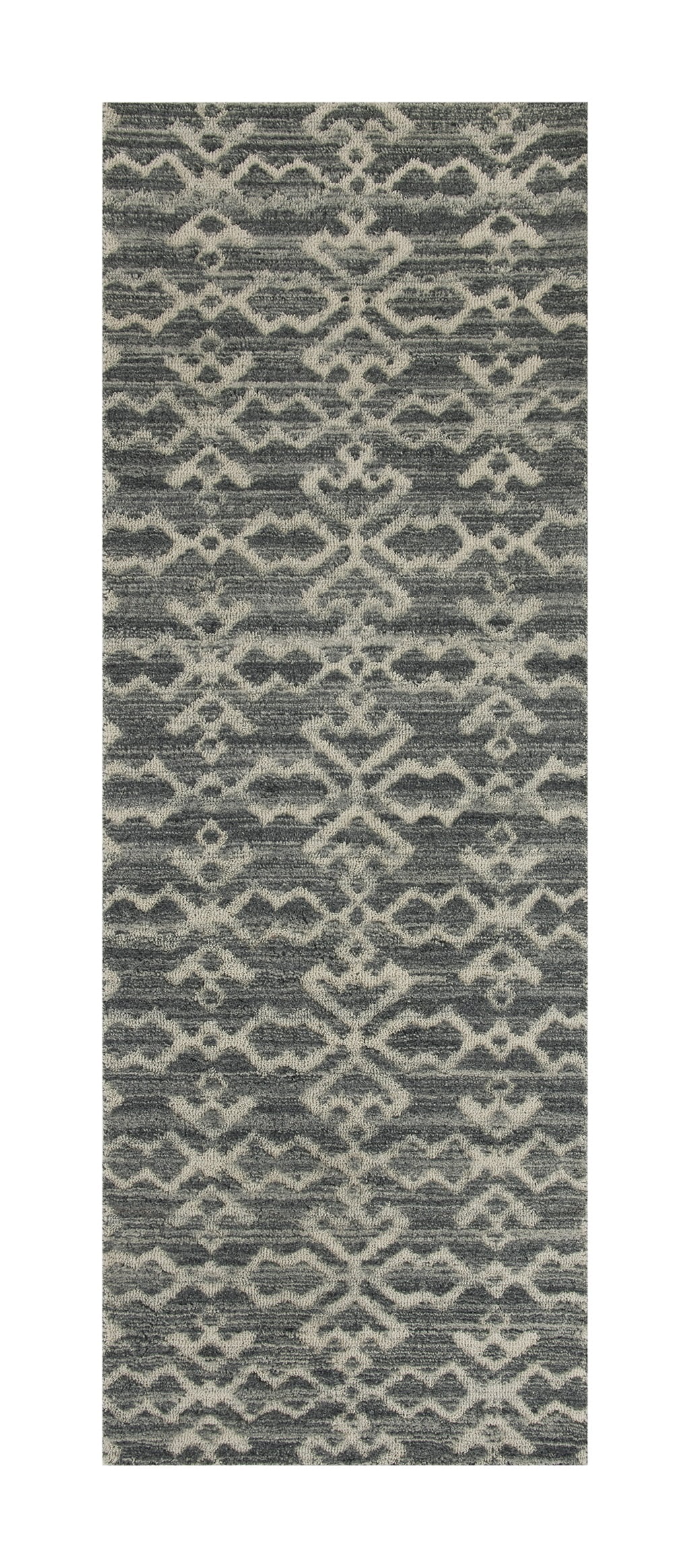 Better Homes & Gardens Gray Arcos Geo Indoor Runner Rug, 2.5' x 7'