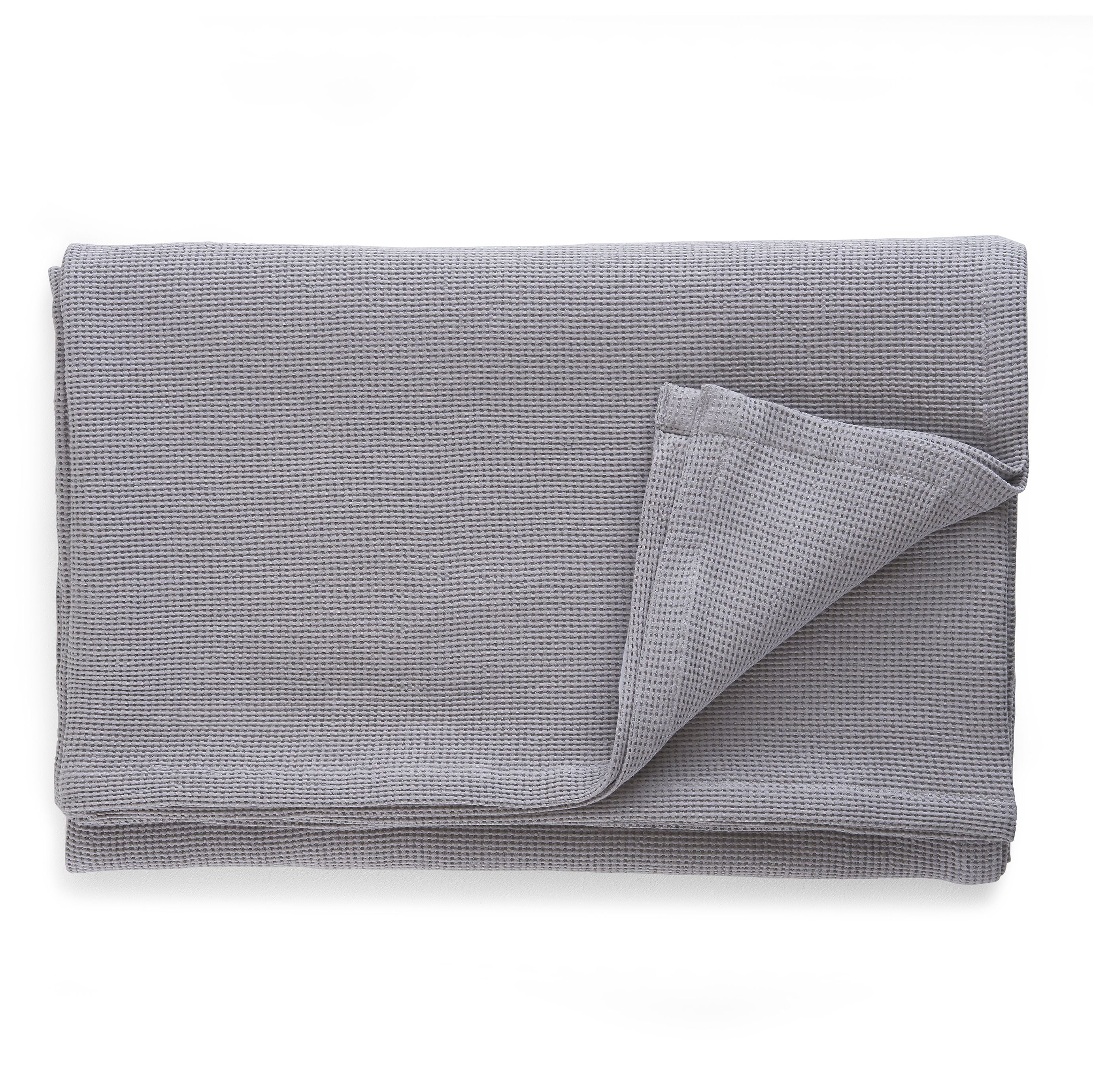 Better Homes & Gardens Gray Cotton Waffle Bed Blanket, Full/Queen