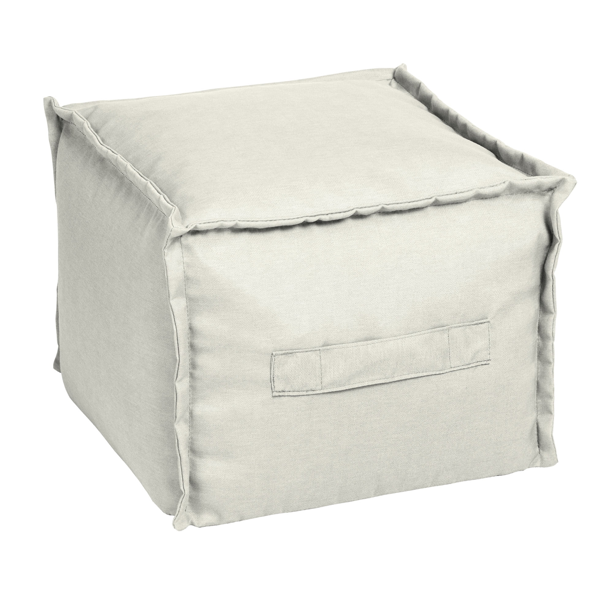 Better Homes & Gardens Gray Fabric Square Outdoor Poufs