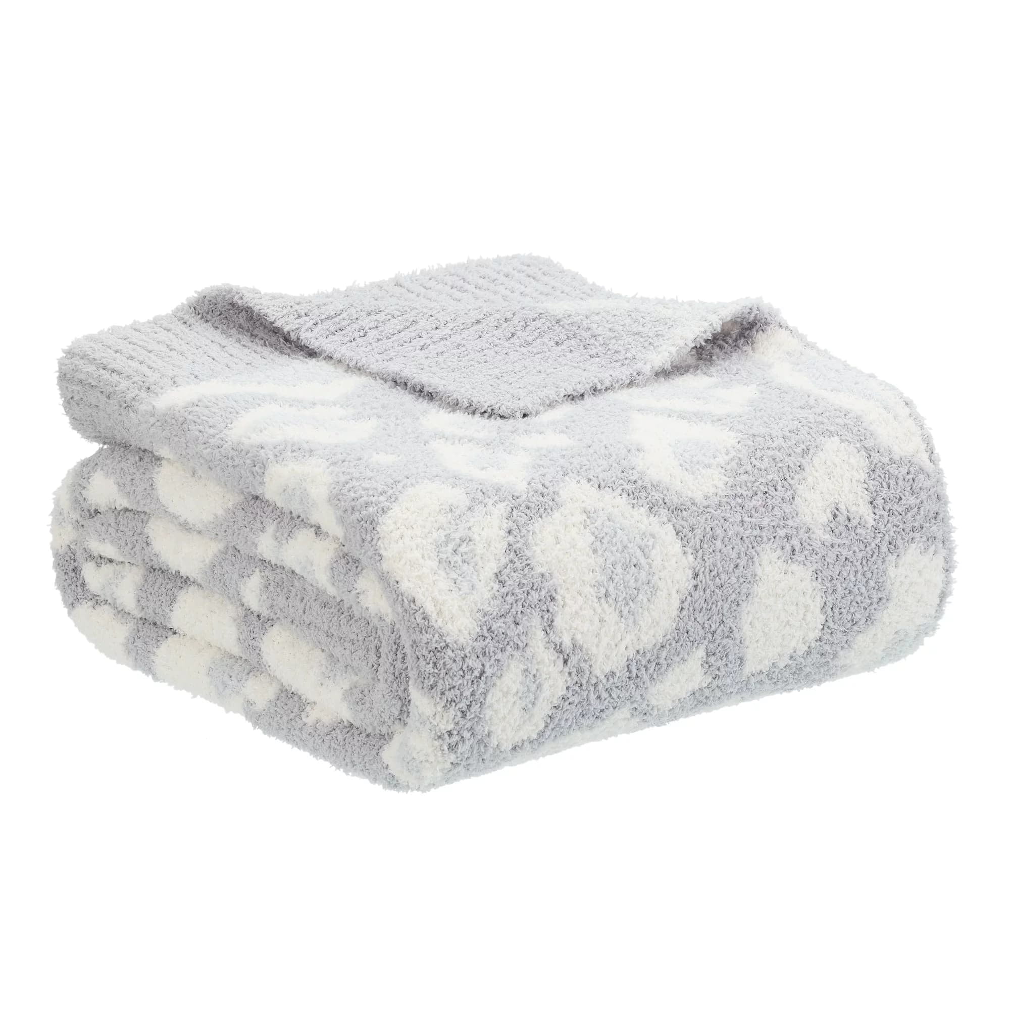 Better Homes Gardens Gray Leopard Cozy Knit Throw 50 x 72 Walmart