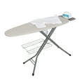 thumbnail interactive-video image 1 of Better Homes & Gardens Wide‑Top Ironing Board – 47" x 38", Adjustable Height, Steel Frame, Built‑In Iron Rest and Clothes Rack, Non‑Slip Feet, Grey, 1 of 17