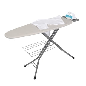 Better Homes & Gardens WideTop Ironing Board 47" x 38", Adjustable Height, Steel Frame, BuiltIn Iron Rest and Clothes Rack, NonSlip Feet, Grey