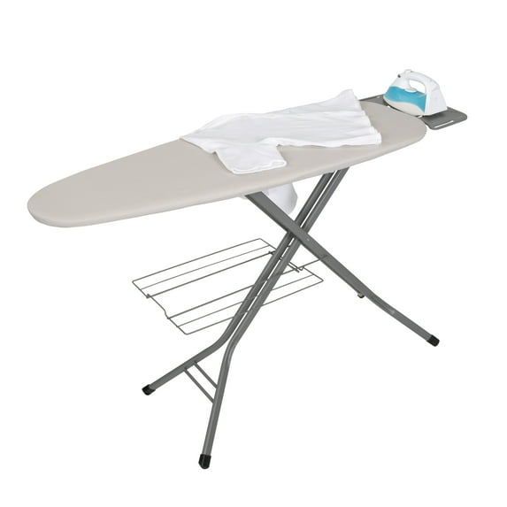 Better Homes & Gardens Wide‑Top Ironing Board – 47" x 38", Adjustable Height, Steel Frame, Built‑In Iron Rest and Clothes Rack, Non‑Slip Feet, Grey