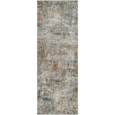 Better Homes & Gardens Green Abstract Runner Area Rug, Green, 2'5" x 7'