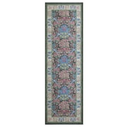 Better Homes & Gardens Green Hannah Flowing Floral 30" x 96" Runner Rug