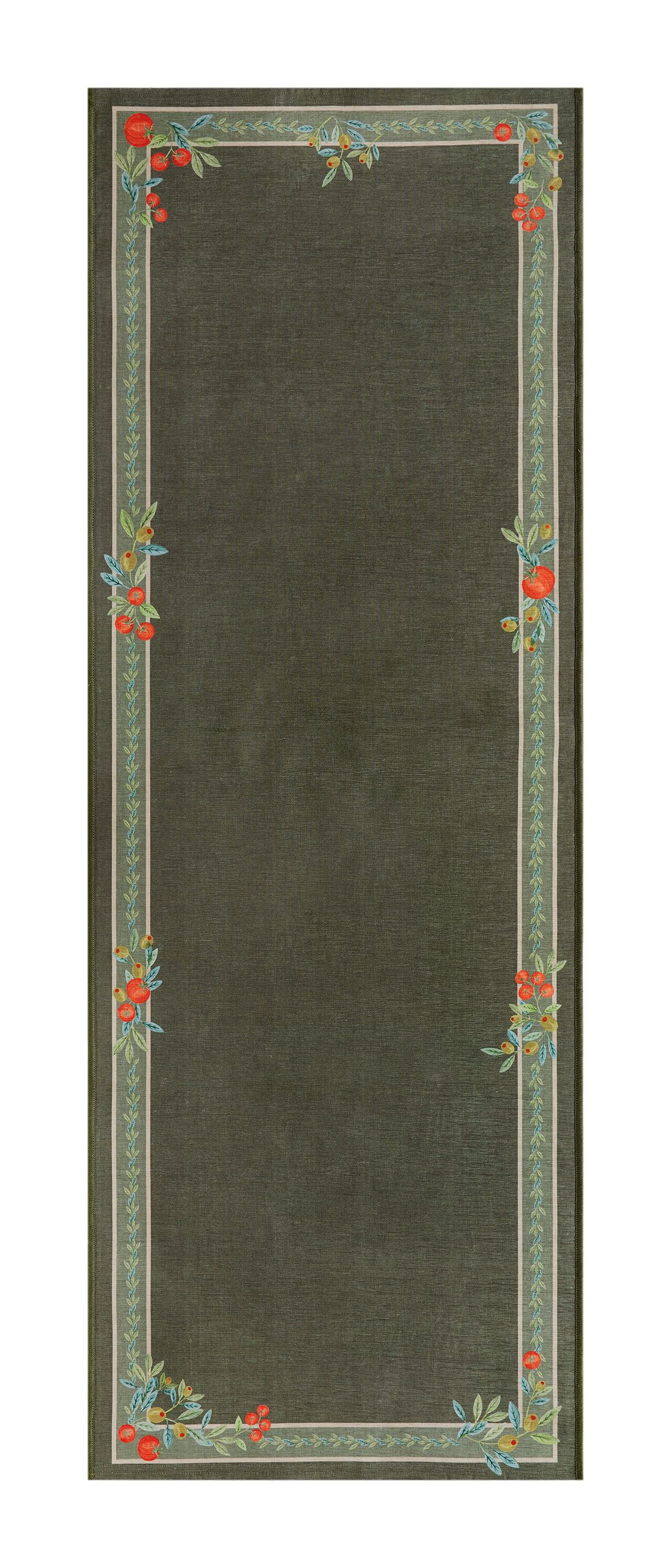Better Homes & Gardens Green Olive & Tomato 30" x 84" Runner Rug