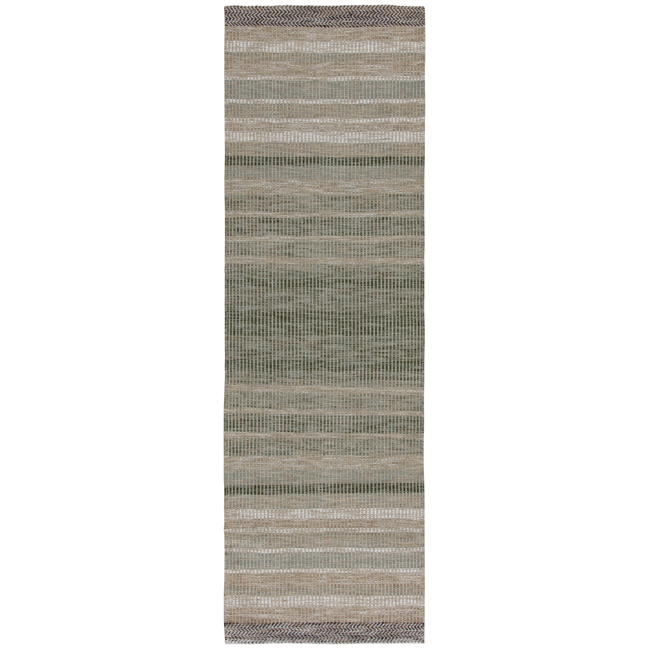 Better Homes & Gardens Green Striped Lisa Runner Rug, 2'6"x8'