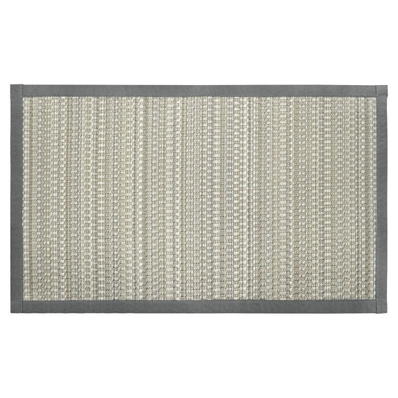 Better Homes & Gardens Grey Border Woven Polypropylene 20" x 34" Indoor Kitchen Rug