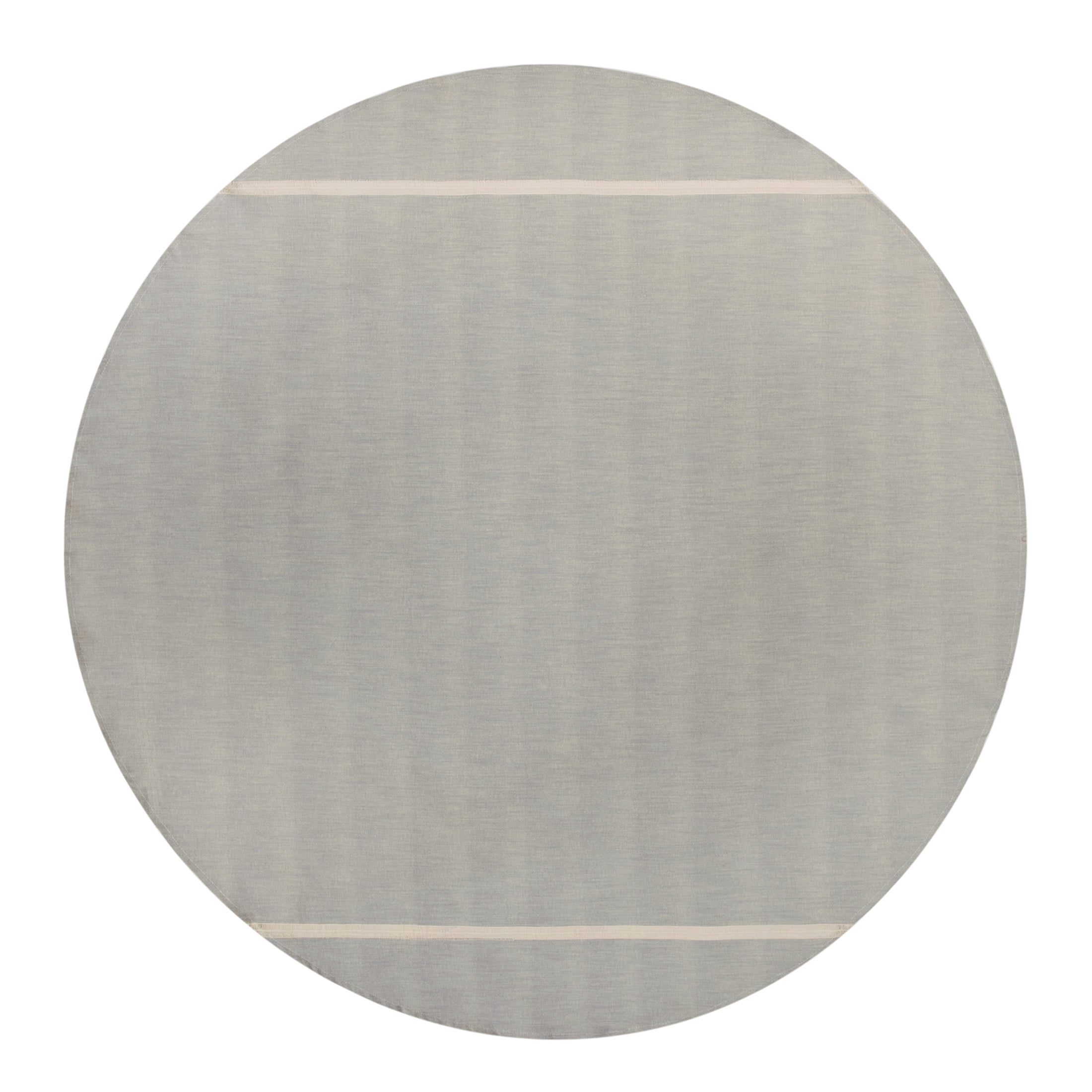 Better Homes & Gardens Grey Fringe Tablecloth 70" Round - Grey Flannel / Natural - 100% Cotton